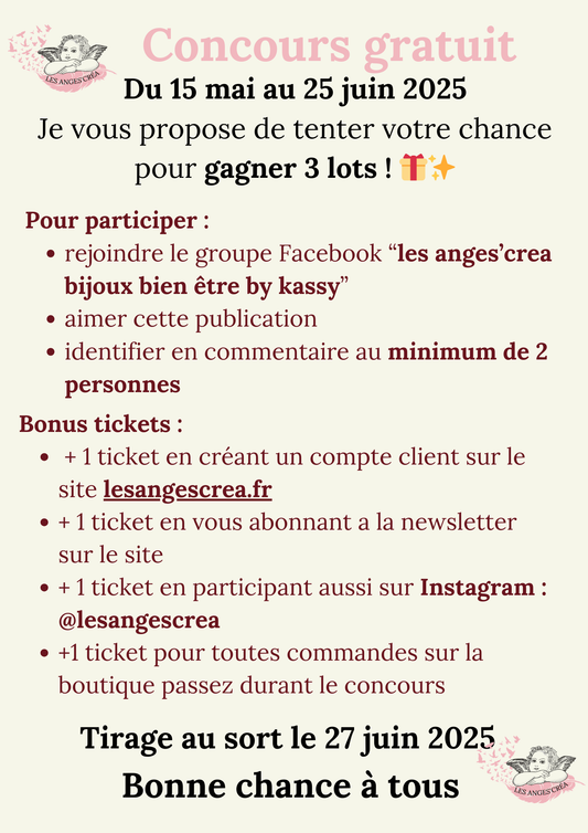 🎉 Concours Gratuit – Gagne 3 lots bien-être avec Les Anges’Créa !