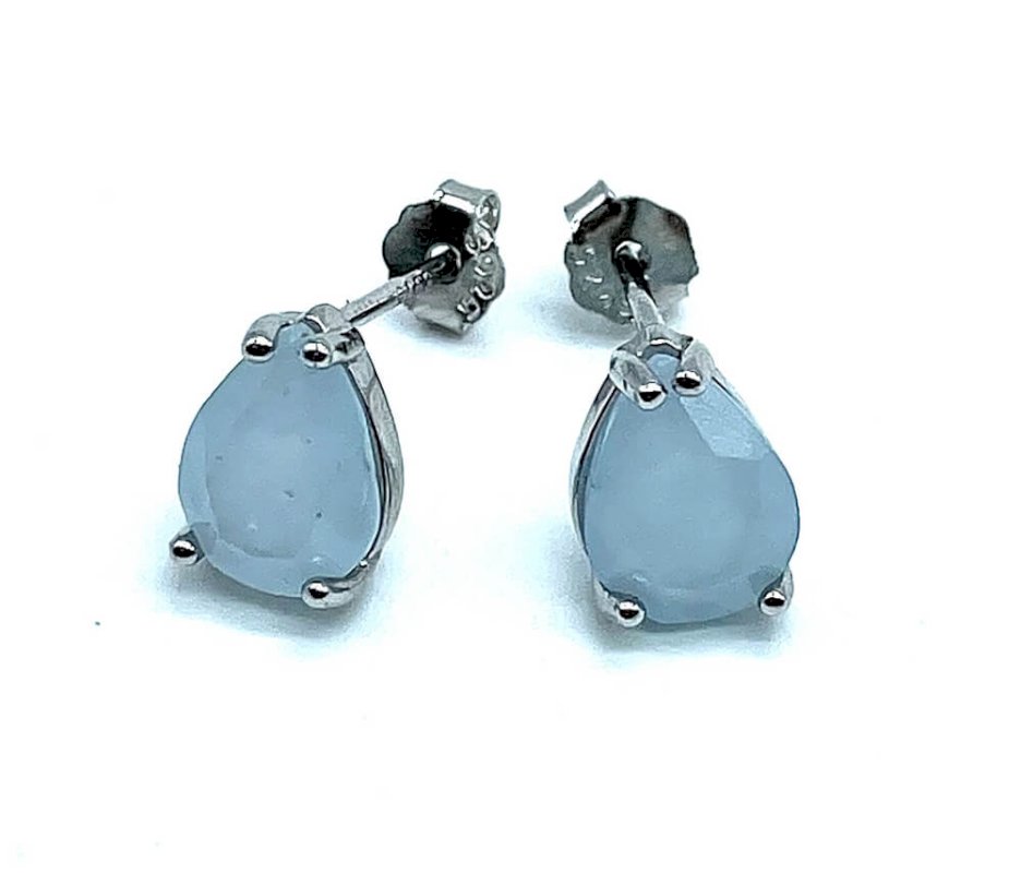 Boucles d’oreilles Larme en Aigue Marine