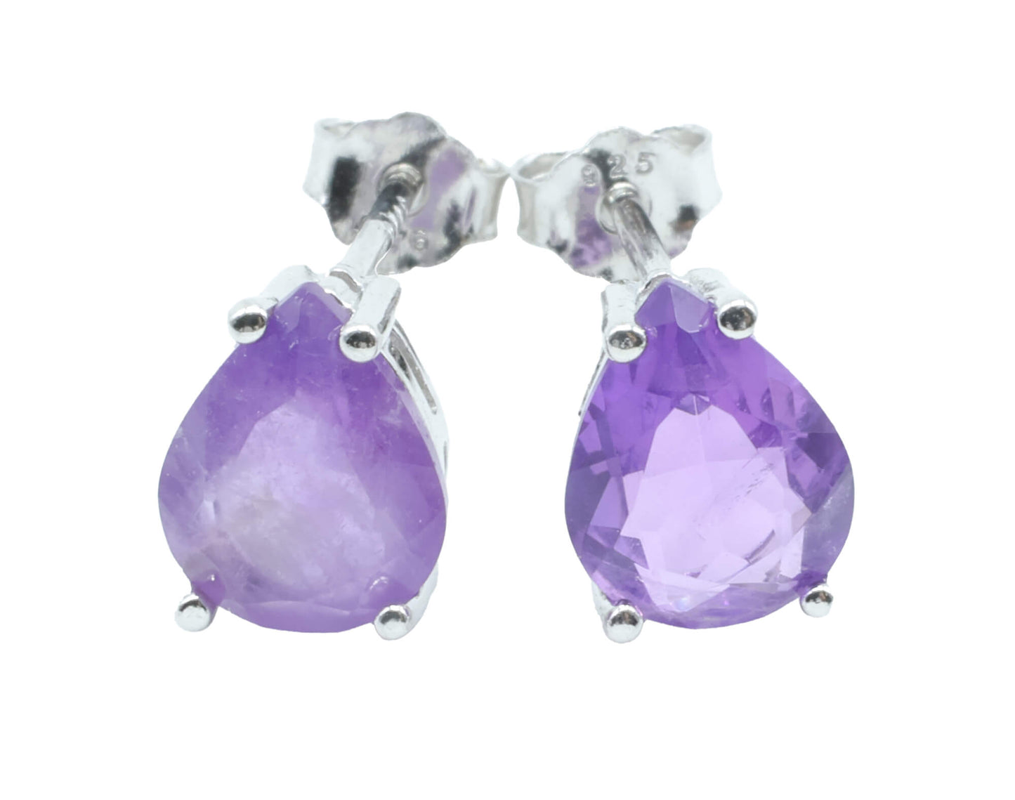 Boucles d’oreilles Larme en Améthyste