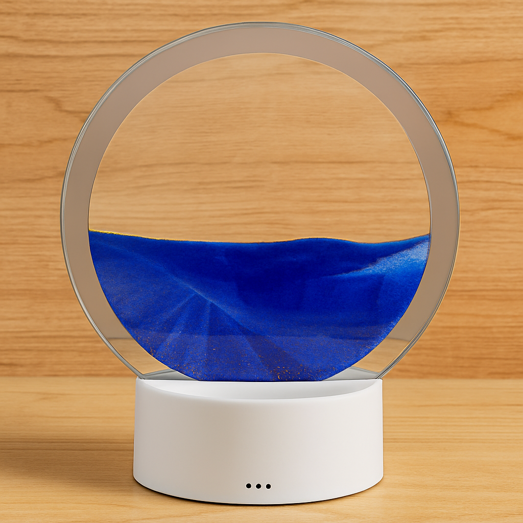 Lampe Sable Ronde – Bleu – 18 cm