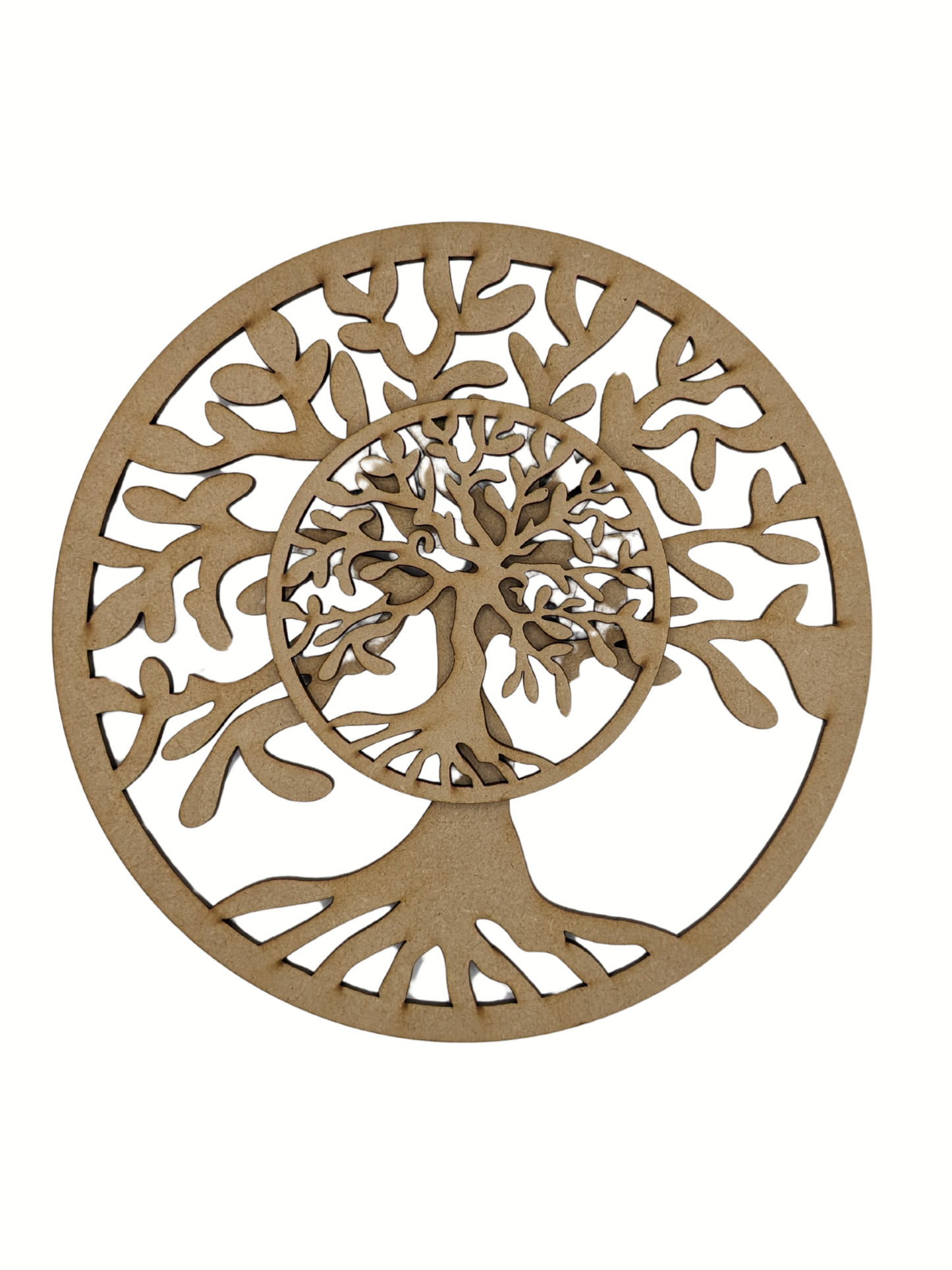 Plaque Bois Arbre de Vie Sculptée