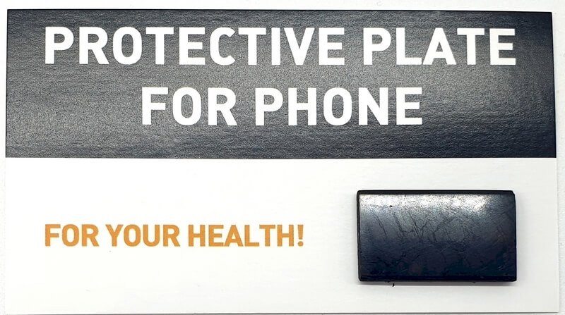 Plaque Shungite Téléphone Rectangulaire 2cm
