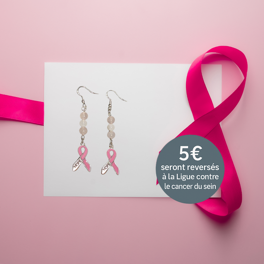 Boucles d’oreilles Octobre Rose