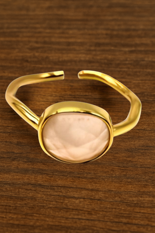 Bague Design en Quartz rose