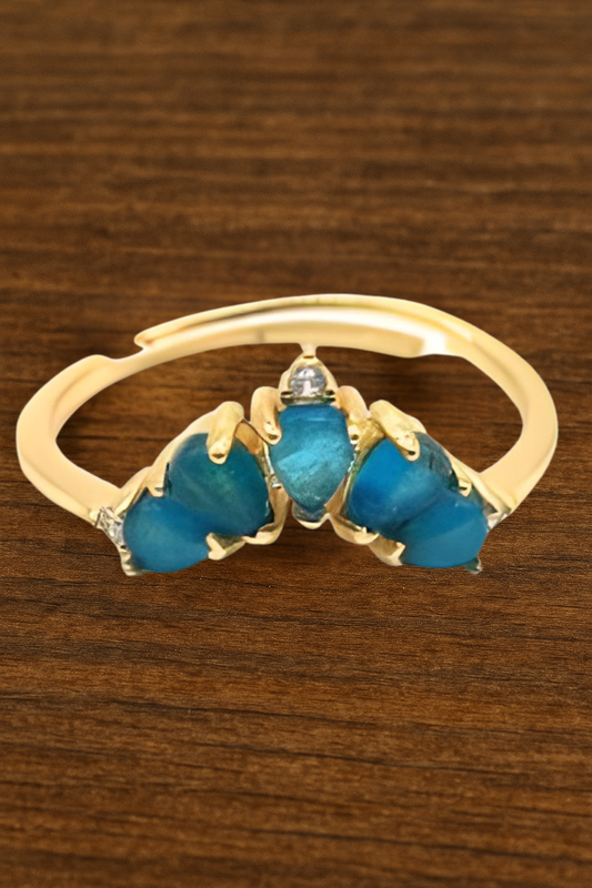 Bague diadème en Apatite