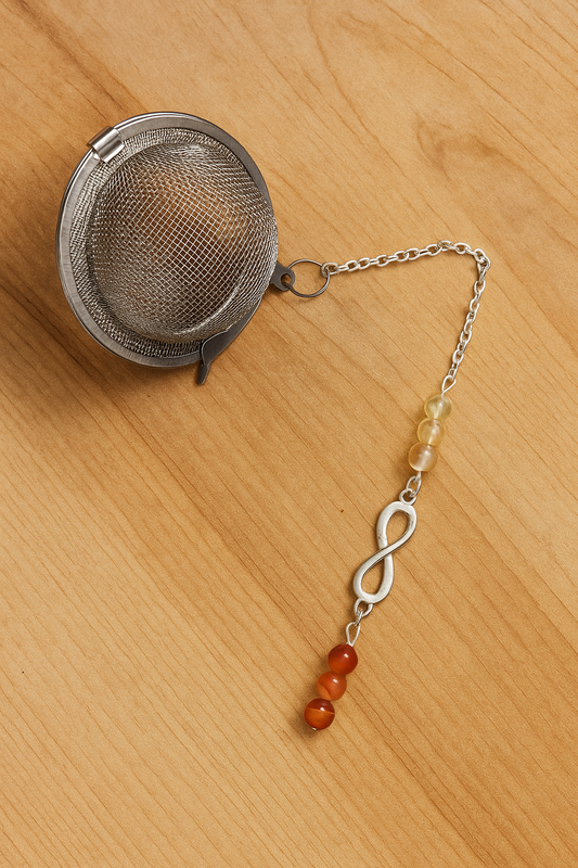 Boule à Thé – Énergie & Vitalité (Citrine & Cornaline)