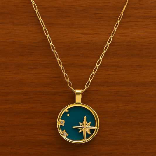 Collier étoiles en Apatite