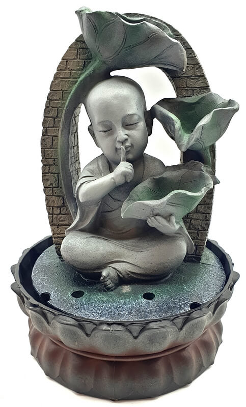 Fontaine Résine Moine Silencieux – 29 cm