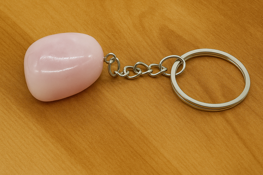 Porte clé en Quartz rose