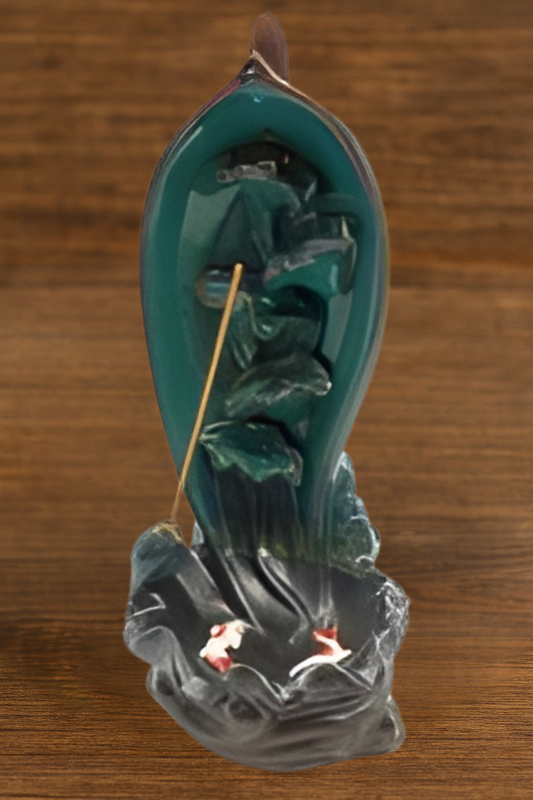 Porte-Encens Backflow Cascade – Modèle Poissons (22 cm)