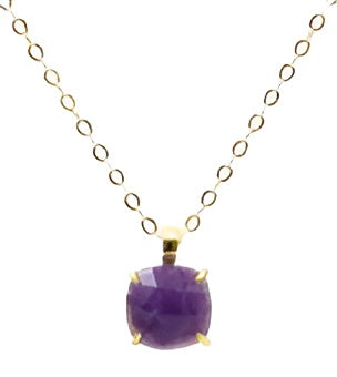 Collier carré en Améthyste
