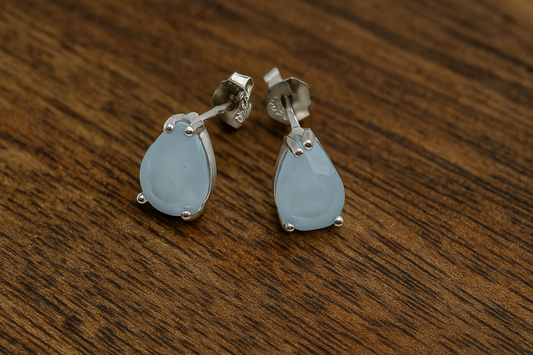 Boucles d’oreilles Larme en Aigue Marine
