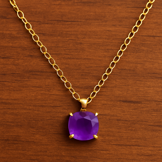 Collier carré en Améthyste