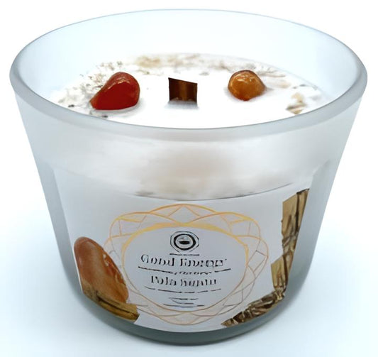 Bougie Green Tree ‘Energie Positive’ Cornaline + Palo Santo 256g